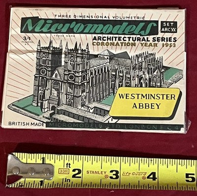 NOS 3D MICROMODELS SET #ARCXX '' WESTMINSTER ABBY '' COMPLETE-1953 CORONATION YEAR