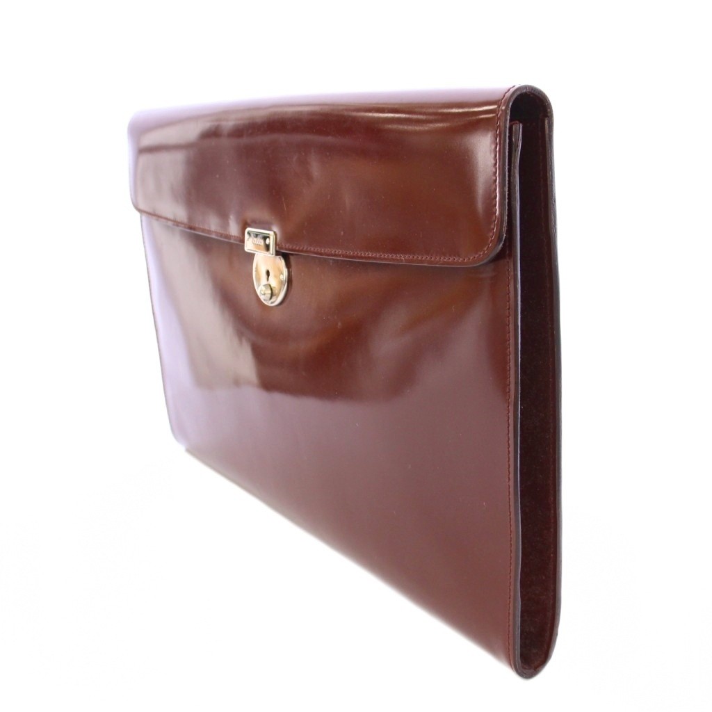 Gucci Second Bag Clutch Document Case Patent Leat… - image 2