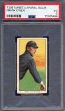 1909 T206 Sweet Caporal 150 25 PSA 3 Frank Owen White Sox Centered
