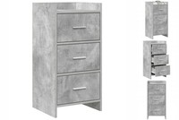 Sideboard Wohnzimmer Kommode Schrank Lowboard Betongrau 40X36X80 Cm Holzwerksto