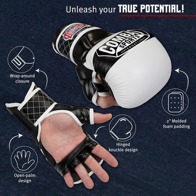 Combat Sports Max Strike Mma Training Gloves Fingerless Red Boxing