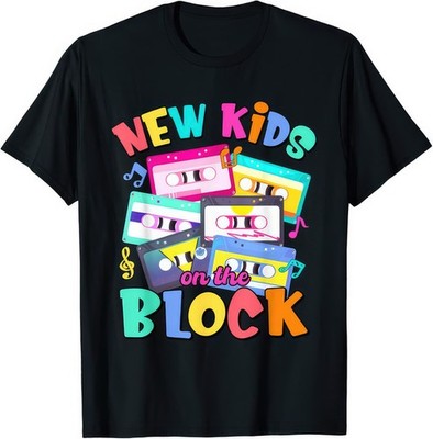 Neu Kids On The Block Retro Kassette 80er Musik bunt T-Shirt