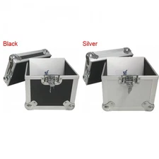 CheckOutStore Aluminum 7" 45 RPM Record Storage Box (Holds 100 Records)