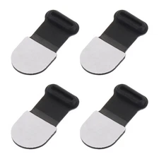 4pcs Anti-Lost Anti Dust Plug, USB Type C Port Dust Covers Caps for Phone, Black