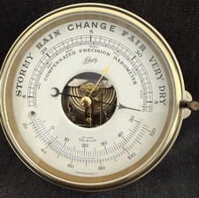 Antikes Schiffsbarometer im Messinggeh&auml;use # Firma Schatz # Vintage # RAR