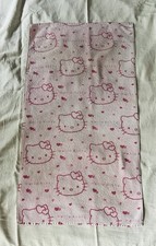 Hello Kitty Pink Bath Towel Heart Print RARE