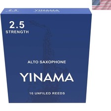 Alto Saxophone Reeds for Alto Sax Strength 2.5; Box of 10