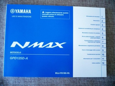 YAMAHA NMAX GPD125-A Uso e Manutenzione Italienisch Bedienungsanleitung 2025 NEU