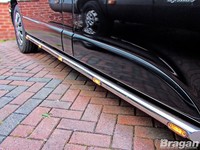 Seiten Trittbrett + Bernstein Leds FüR Vauxhall Opel Vivaro 2002 - 2014 Lwb Vans