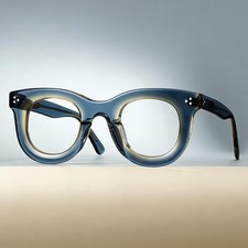 Premium Handmade Acetate Eyeglass Frames Fashion Vintage Round Unisex Glasses