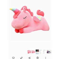 Pink Unicorn Large Soft Plush Stuffed Animal Pillow Toy 24-36 in