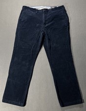 VTG Polo Ralph Lauren Corduroy Pants Mens 40x32 Fits 36x32 Navy Wide Wale READ