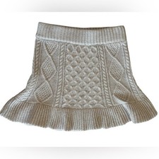 Abercrombie Kids Skirt Cream Ivory Cable Knit Size 9/10