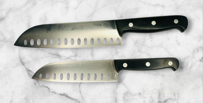 J.A Henckels Fine Edge Pro 7'' 31428-180 & 5.5  31428-140 Santoku Knives
