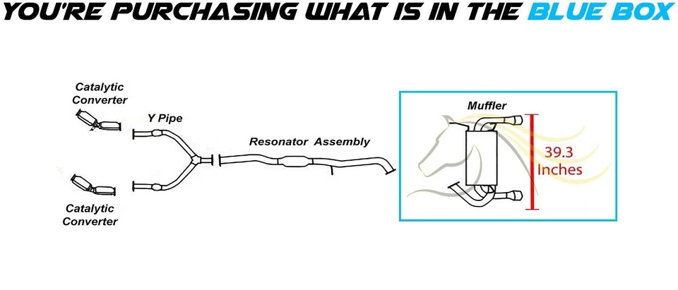Stainless Steel Exhaust Muffler with Tips Fits: 2003-2008 Infiniti FX35 3.5L - Image 2 of 4