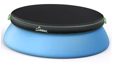  15FT Round Pool Cover, Inflatable Pool Covers for Above Ground Pools with 