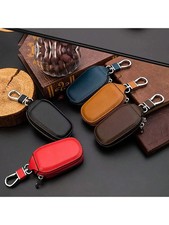 Leather Key Multifunction Bag Zipper Car Key Holder Case Wallet Key Ring Pouch