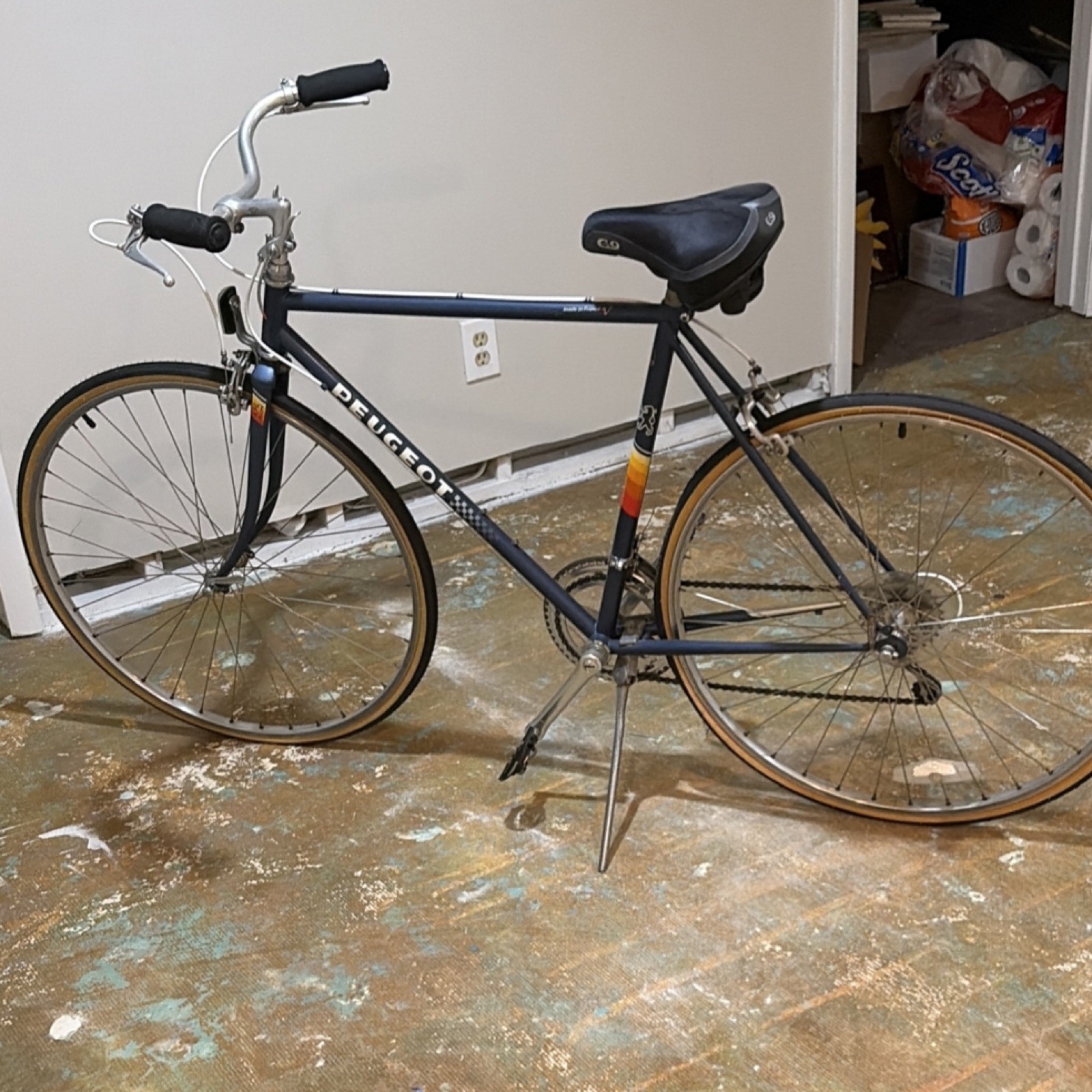(Used) Peugeot Iseran Carbolite 103 Blue Road Bike Complete Bicycle Made in France (275.00 USD)