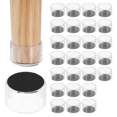 28Pcs Round Chair Leg Protectors, 1.97'' Furniture Leg Pads