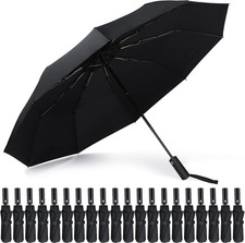Automatic Open Close Umbrella Bulk 10 Ribs Portable Travel Windproof Compact Str