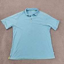 Tommy Bahama Polo Mens Large Blue Lyocell Shirt