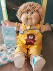 Cabbage Patch Kids Doll  1982 Box, Birth & Adoption Papers, Marcus Blue/Blonde