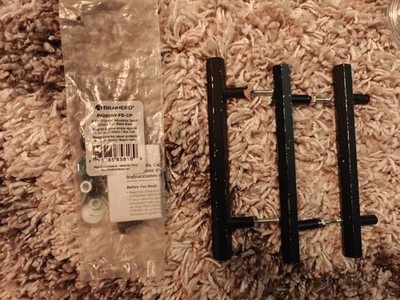 3 Pack Brainerd P42958W-FB Adjustable Casual Column Cabinet Pull Flat Black USED
