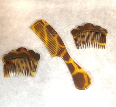 Vintage Goody Tortoise Shell Hair Comb Set – 2 Side Combs  display picture 1