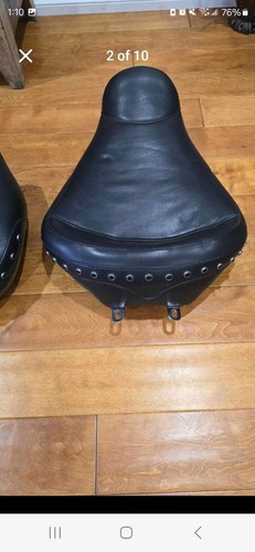 Harley Softail Mustang Beeded Seat Set - Picture 2 of 10