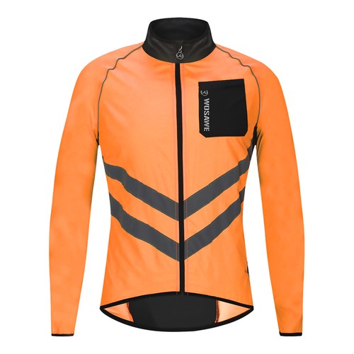 WOSAWE Men Cycling Jacket Reflective Windproof Waterproof MTB Riding Running Top - Picture 10 of 11