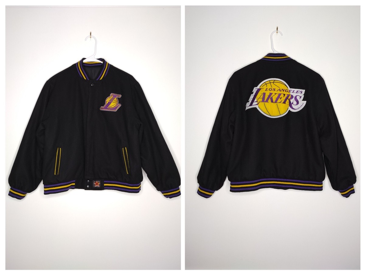 Jeff Hamilton Los Angeles Lakers Reversible Wool Varsity Bomber