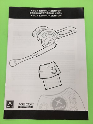 Original Xbox Communicator Instructions Manual Booklet - Authentic Microsoft