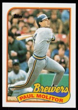 1989 Topps Paul Molitor #110 BASEBALL Milwaukee Brewers
