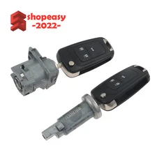 Ignition & Door Lock Cylinder Set with 2 Remotes for 2010-2016 Chevrolet Cruze