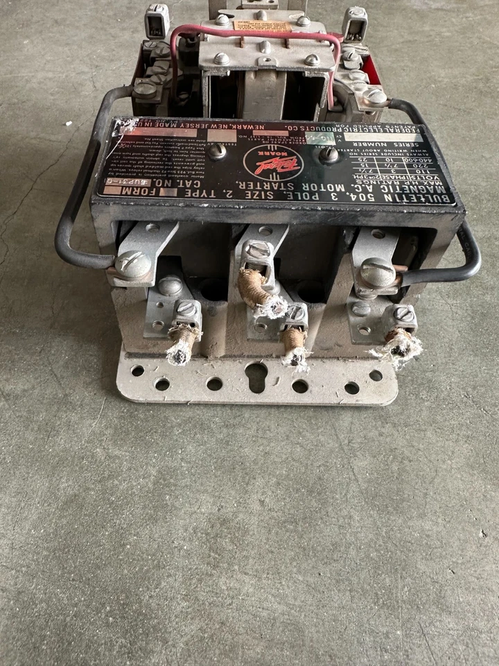 Boletín Federal Noark 5U231-01 504 3 polos tamaño 2 tipo U 110-600V bobina de 120 VAC Foto 4 de 4