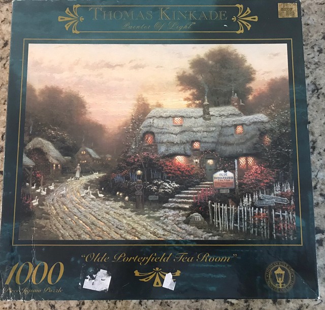 THOMAS KINKADE Jigsaw Puzzle "Olde Porterfield Tea Room" 1,000 Piece