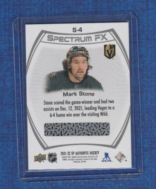 2021-22 SP Authentic Hockey Spectrum FX Unscratched Bounty # S-4 Mark Stone - Image 2 of 2