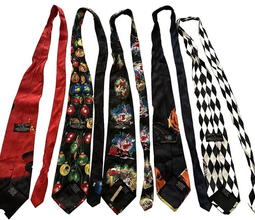 Lot Of 5 Vintage Looney Tunes Eiffel Tower Pooh Tie Bugs Bunny Tigger Christmas - Picture 4 of 23