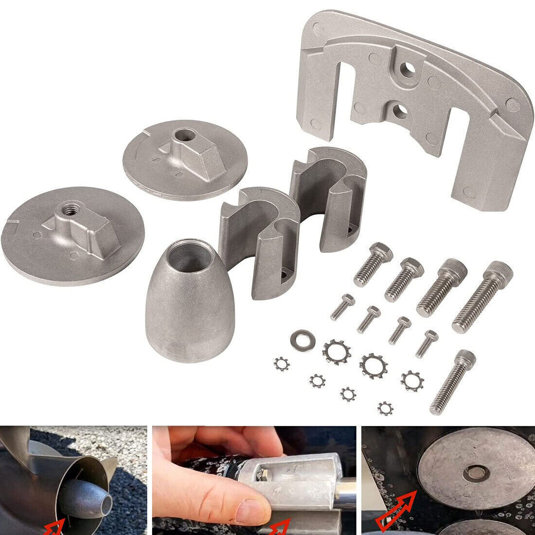 Aluminum Anode Kit for Mercruiser Bravo 3 III 2004-Present Salt Brackish Fresh