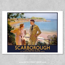 LNER Scarborough Poster #2 - Railway Posters, Retro Vintage Travel Poster Prints