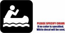 Canoeing Internation Graphic Die Cut decal sticker Car Truck Boat Window Wall 6"