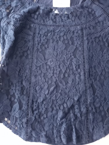 Abercrombie Kids Medium Black Lace Short Sleeve Shirt - Picture 3 of 7