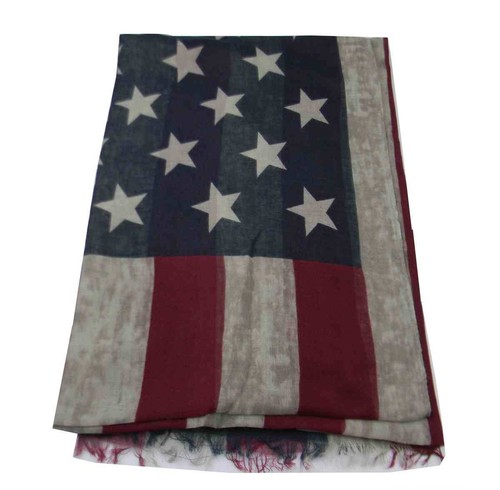 SCIARPA pashmina UOMO DONNA BANDIERA AMERICANA melange GRIGIA BEIGE sciarpe USA - Imagen 5 de 8