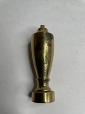 Vintage Heavy Brass Lamp Finial Tall Screw Hole (Pier One Crystal Brass Lamp)