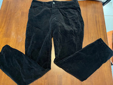 Talbots pants women's size 6 black zip up velvet pants EUC