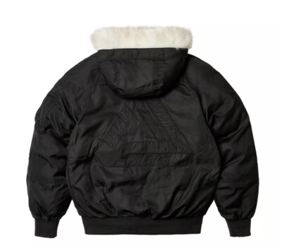 Palace P-2B Cargo Parka Winter Jacket Puffer Coat Black Sz Medium