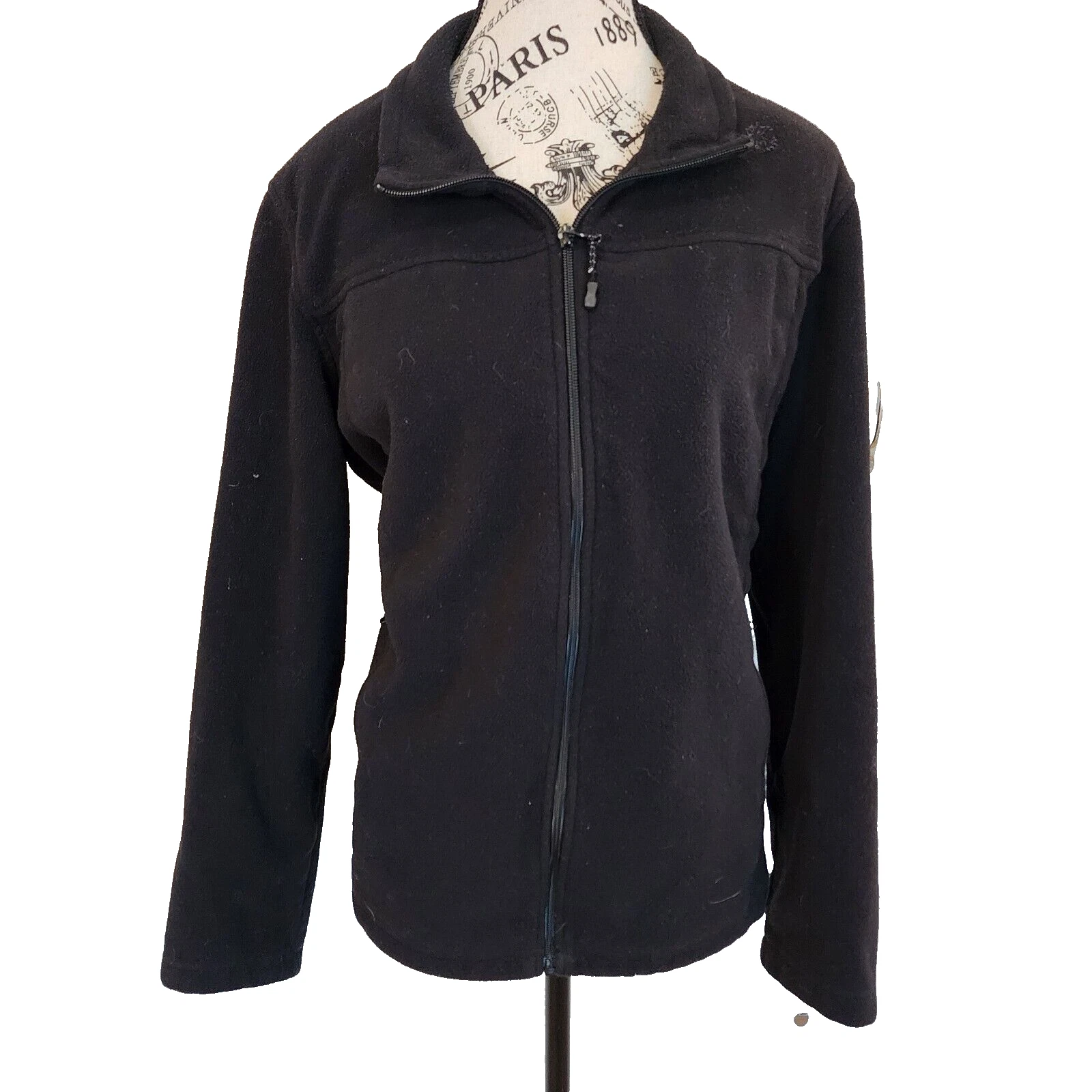 NATURAL REFLECTIONS black fleece jacket- size XL