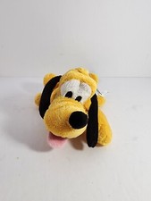 Pluto Dog Disney Store 9" Plush Laying Bean Bag Soft Toy