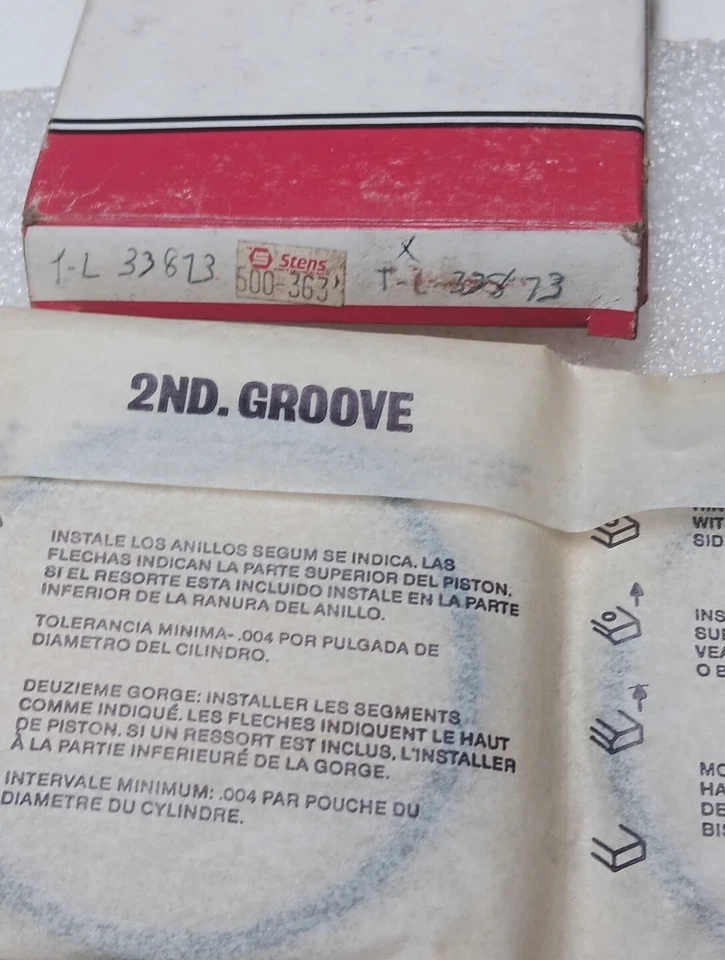 Juego de anillos Stens 500-363 Tecumseh 33873 / 23-1534 nuevo en caja 1 cantidad  Foto 3 de 3