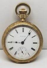 FAPW269 1887 G.F. Elgin Pocket Watch, Swing Out Case, Gr 74, Sz 18s, 11 J, Works